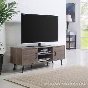 Oak Rustic TV Stand Furniture With Solid Legs